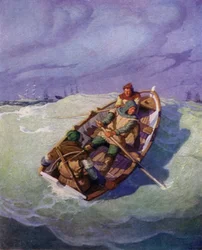 Illustration für Der schwarze Pfeil von Robert Louis Stevenson